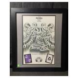 This is a framed concert poster for Bostonï¿½s
