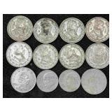8-1958 & 1966 .100 Silver Un Peso Coins W/2-1971