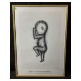 A framed one to one scale, personalized newborn