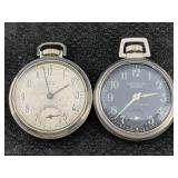 2 Vtg Westclox Scotty & Ben Wind Up Pocket Watches