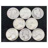 8-90% Silver Us Quarters