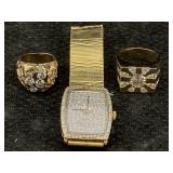 Sammy Davis Jr. Pers. Owned 14k Gold Rings & 18k