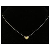 Kendra Scott Necklace W/heart Pendant, Sz 18in