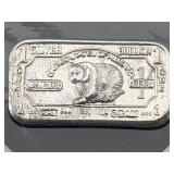 1g - .999 Fine Silver Bar
