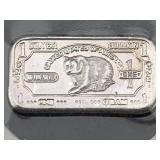 1g - .999 Fine Silver Bar