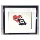 Matted and framed artwork appears to feature