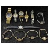 10 Vtg Wind Up Watches Incl. Gruen, Timex, Benrus,