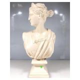 Plaster Neoclassical Bust of Artemis Diana 24in H