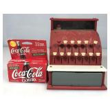 Vtg Tom Thumb Tin Toy Cash Register and Coca-Cola