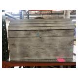 Solid wood trunk, approx 30x15x19in