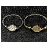 2 Vtg Bulova 10k Gold-plated Wind-up Watch, One Is