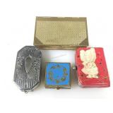 Vtg Makeup, Pill & Coin Boxes