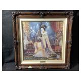 A framed limited addition, print titled fireside