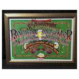 A framed original concert poster for the 30th