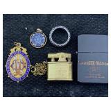 Silver Vermeil Pendant, Tw 2.5g W/ring, Lighters &