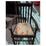 Vtg wood armchair