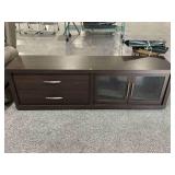 Wood entertainment center, approx 71in long