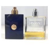 Two containers of menï¿½s cologne, one Versace
