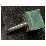 2.15 Blue Diamond Sterling Silver Ring, Tw 3.9g,