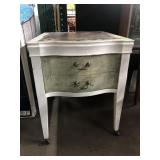Rolling Side table w/drawer, approx  20x24x20in