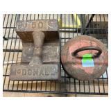 2 Metal Weights, marked US 50 McDonal