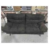 Black futon couch, approx 67in long