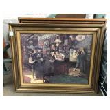 Bob Shapiro Painting and Bar print on canvas