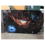 Galaxy print on canvas, approx 36x24in