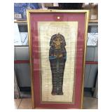 Framed signed Papyrus, approx 22x41in