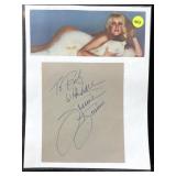 Suzzane Sommers Signed & Inscribed Signature Page