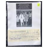 Marilyn Monroe Productions Orig. Check to
