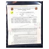 Authentic NHL player contract David farrish