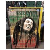 Bob Marley wall print and painting on canvas,