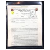 Authentic NHL player contract Dan doust