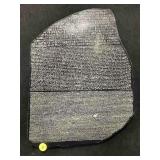 Decorative Rosetta Stone copy, approx 10x13in