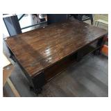 Large Industrial Style Rolling Coffee Table,