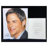 Rob Lowe Signed 8x10 Photo & Holiday Card