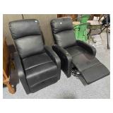 2 Pleather Reclining armchairs