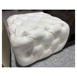 White Studded foot rest, approx 22x24x15in