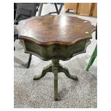 Wood side table w/drawer, approx 24x26in