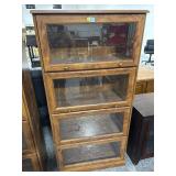 Wood lawyers Bookcase, approx 29x12x60in