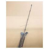 Vtg 4 Fishing poles, approx 8ft tallest one