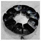 10pcs Plastic Pie Shaped Bins - approx. 8in deep
