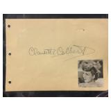 Claudette Colbert Autographed Signature Page with