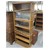 Vtg Lawyer cabinet w/6 doors, approx 7ft tall