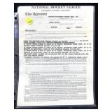 Authentic NHL player contract James pappin