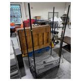 Metal Shelving Unit no collars and broken pole -