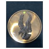 Metal Eagle wall decorative circle, approx 12in