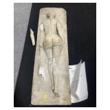 Composite Nude Lady sculpture carving Plaque