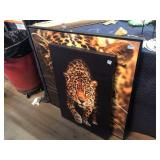 2 Jaguar Print in canvas, approx 40x40in